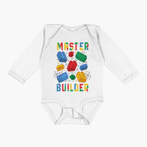 Item preview, Brick Builder Funny Blocks Master Builder quotes for kids designed and sold by BrennaEirlys.