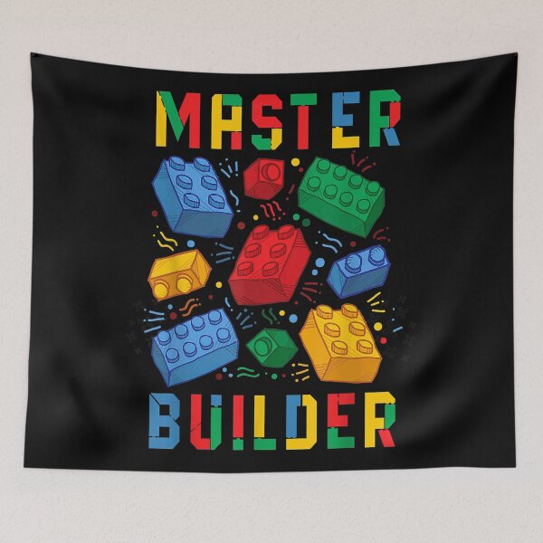Item preview, Brick Builder Funny Blocks Master Builder quotes for kids designed and sold by BrennaEirlys.