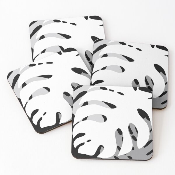 Item preview, Tropics In Black and White I tropical monstera leaf designed and sold by Glimmersmith.