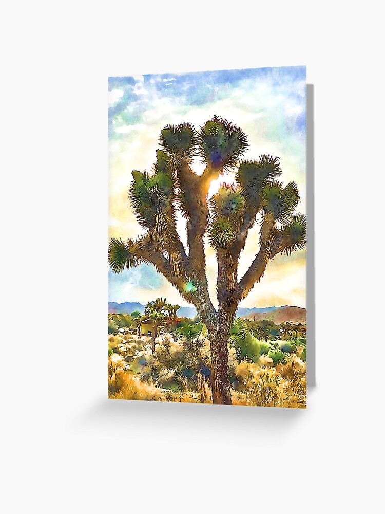 Thumbnail 1 of 2, Greeting Card, Joshua Tree in Spring designed and sold by ScottAntonucci.