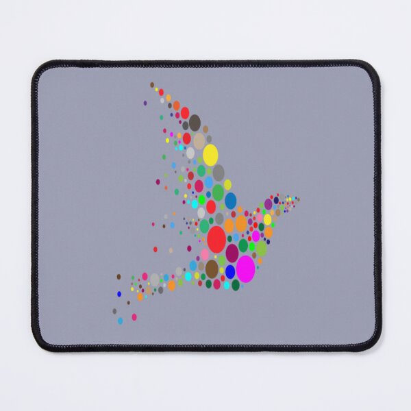 Item preview, Colorful Multicolor Dotted Bird Illustration designed and sold by CheeryDK.