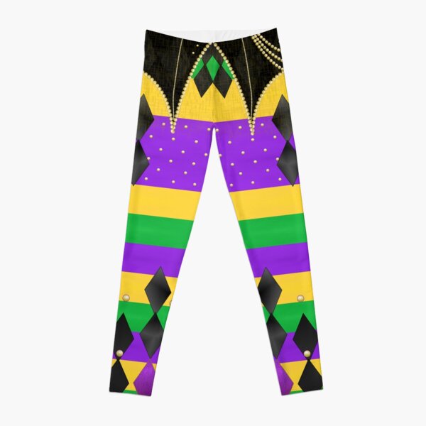 Mardi Gras Striped Leggings