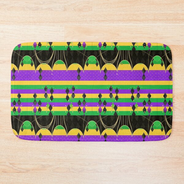 Item preview, Abstract Mardi Gras Striped Pearl Argyle Diamond Pattern in Mardi Gras Colors designed and sold by ArgyleImp.