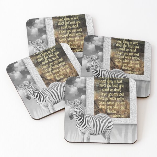 Item preview, Humor Get Well Greeting Card Zebra Frame designed and sold by CapeCodGiftShop.
