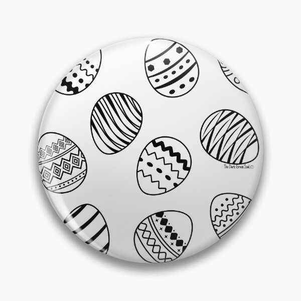 Item preview, Easter Egg Pattern - Black & White designed and sold by DarkGreenSoul.