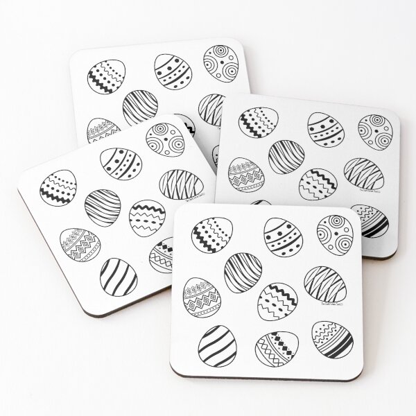 Item preview, Easter Egg Pattern - Black & White designed and sold by DarkGreenSoul.
