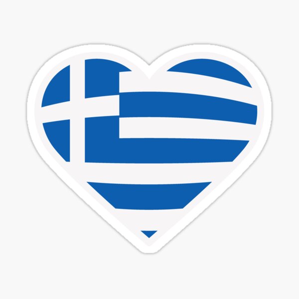 Item preview, Greek Flag – Heart designed and sold by Ordesign.