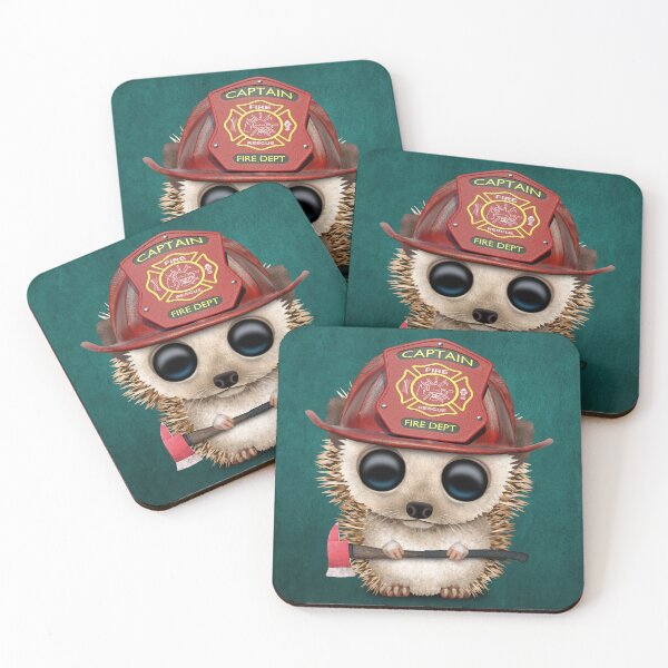 Item preview, Cute Baby Hedgehog Firefighter designed and sold by JeffBartels.