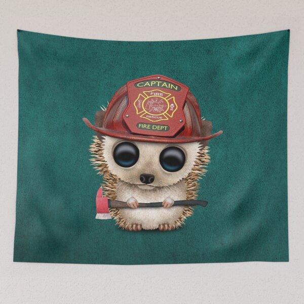 Item preview, Cute Baby Hedgehog Firefighter designed and sold by JeffBartels.