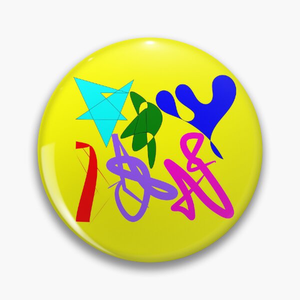 Item preview, Garabatos abstractos de pluma Bezier sobre fondo amarillo brillante: colores brillantes, garabatos, decoración, pieza de acento, idea de regalo designed and sold by Becky Hunter.
