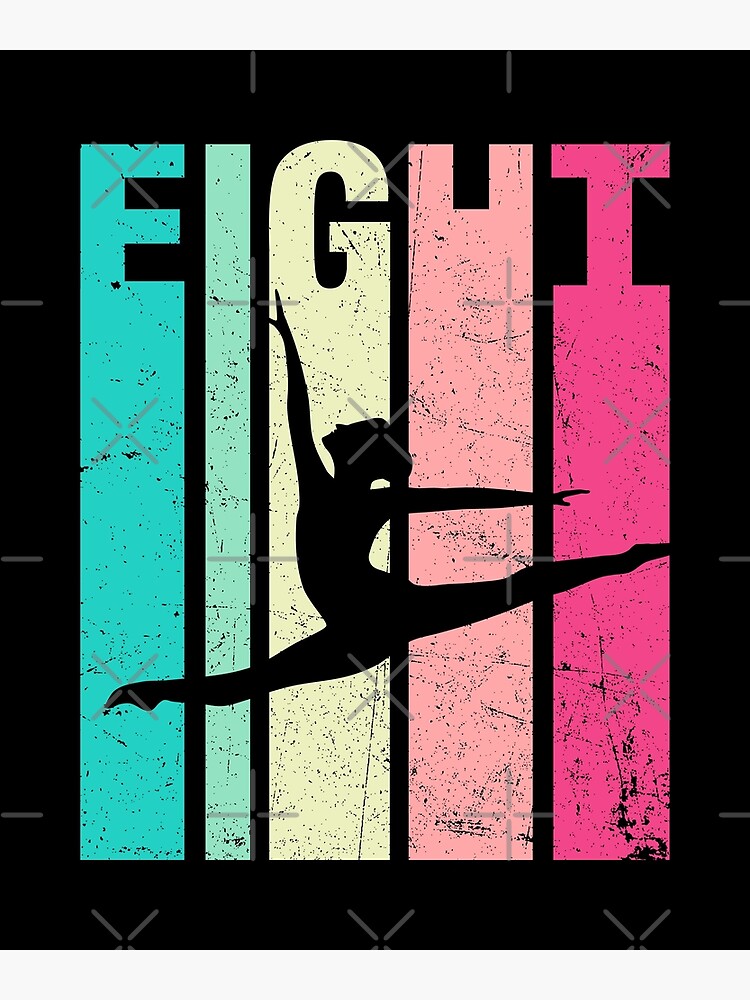 8th-birthday-retro-gymnastics-girls-8-years-old-birthday-poster-for