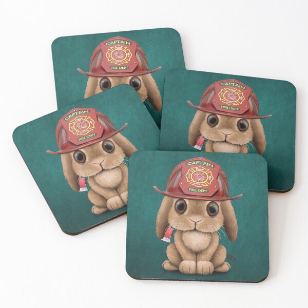 Item preview, Cute Baby Bunny Firefighter designed and sold by JeffBartels.