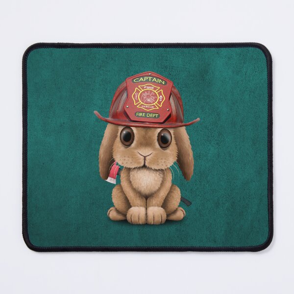 Item preview, Cute Baby Bunny Firefighter designed and sold by JeffBartels.