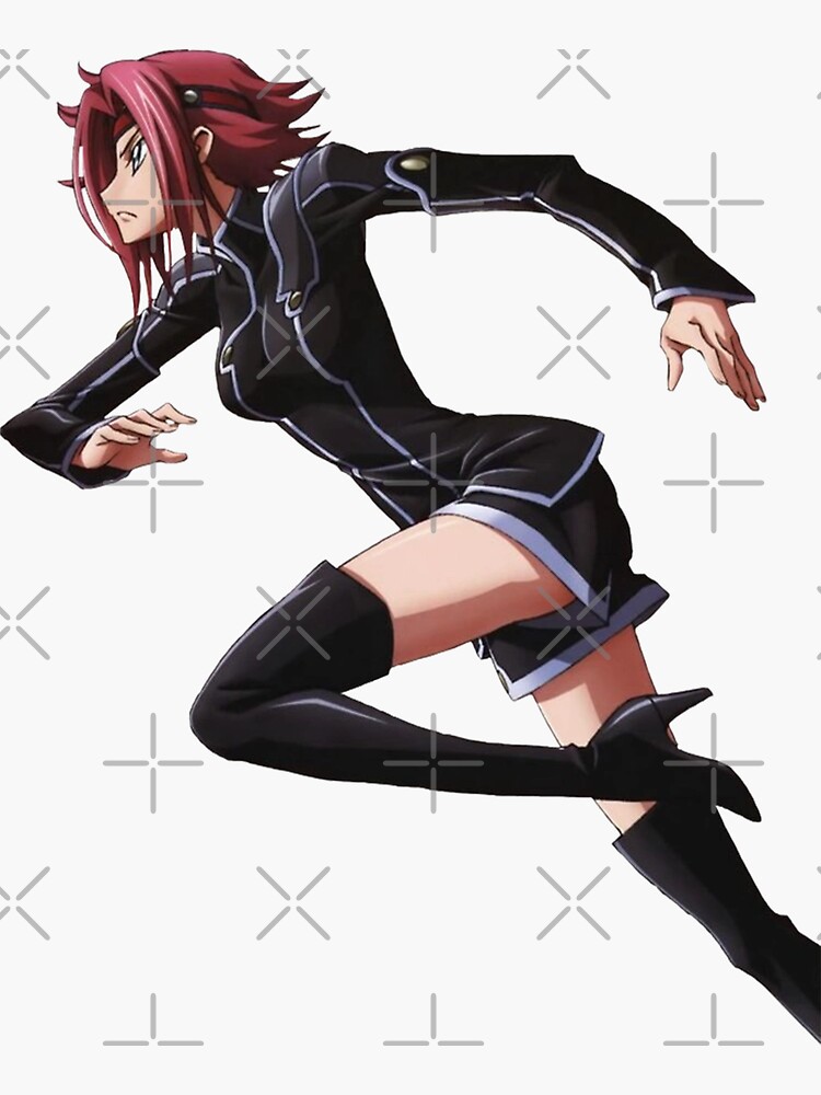 Kallen Stadtfeld Code Geass Sticker By Littledelta Redbubble 9622