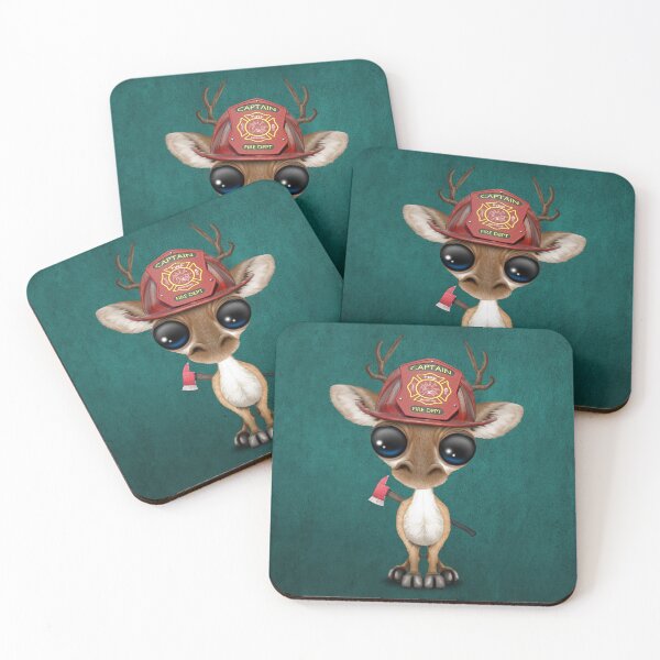 Item preview, Cute Baby Deer Firefighter designed and sold by JeffBartels.
