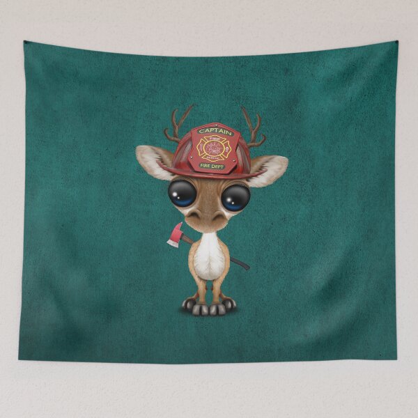 Item preview, Cute Baby Deer Firefighter designed and sold by JeffBartels.