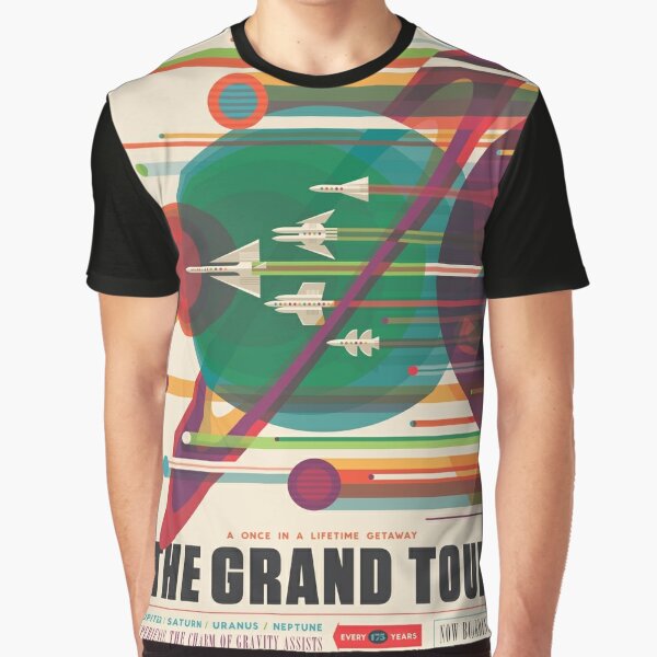 Retro Space Poster - The Grand Tour Graphic T-Shirt