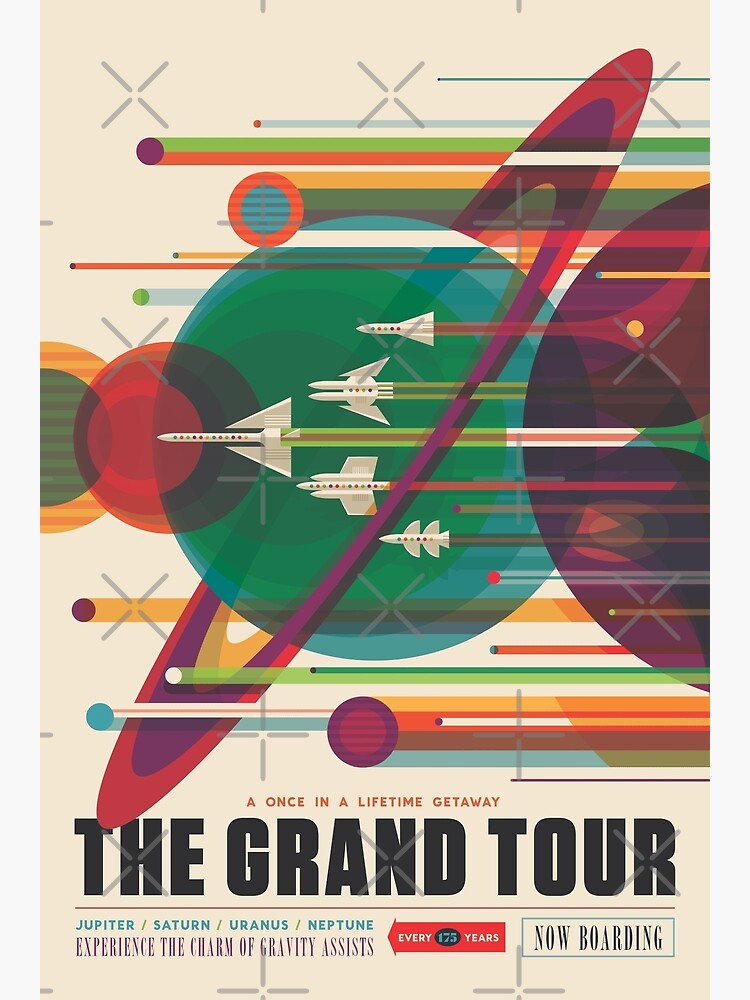 Retro Space Poster - The Grand Tour by whitneykayc