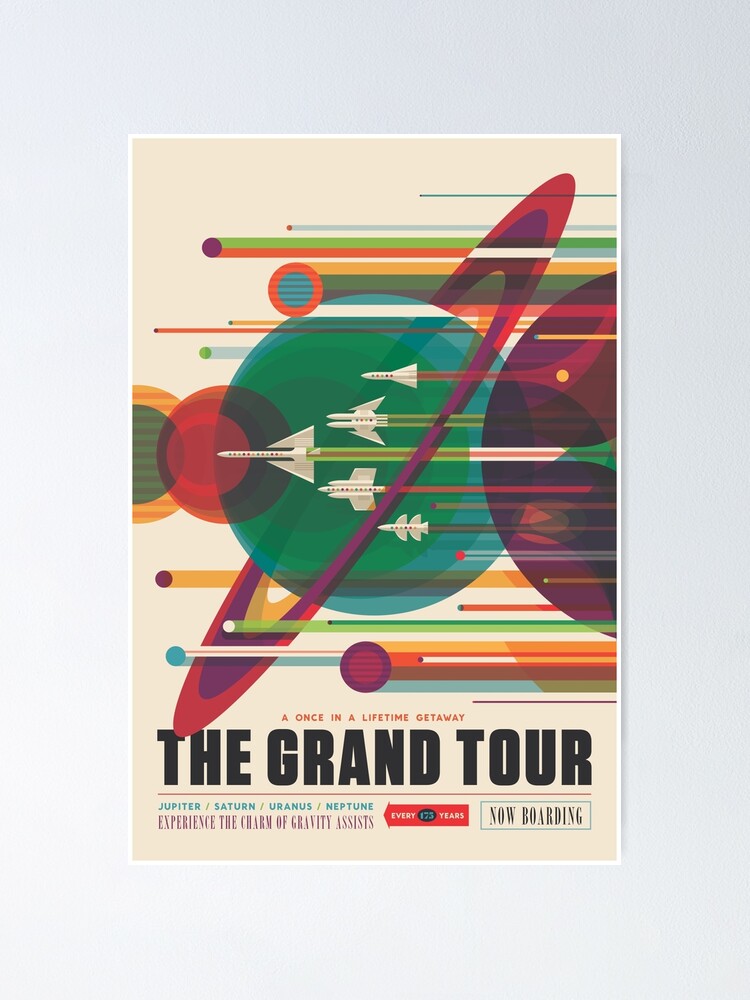 Alternate view of Retro Space Poster - The Grand Tour Poster