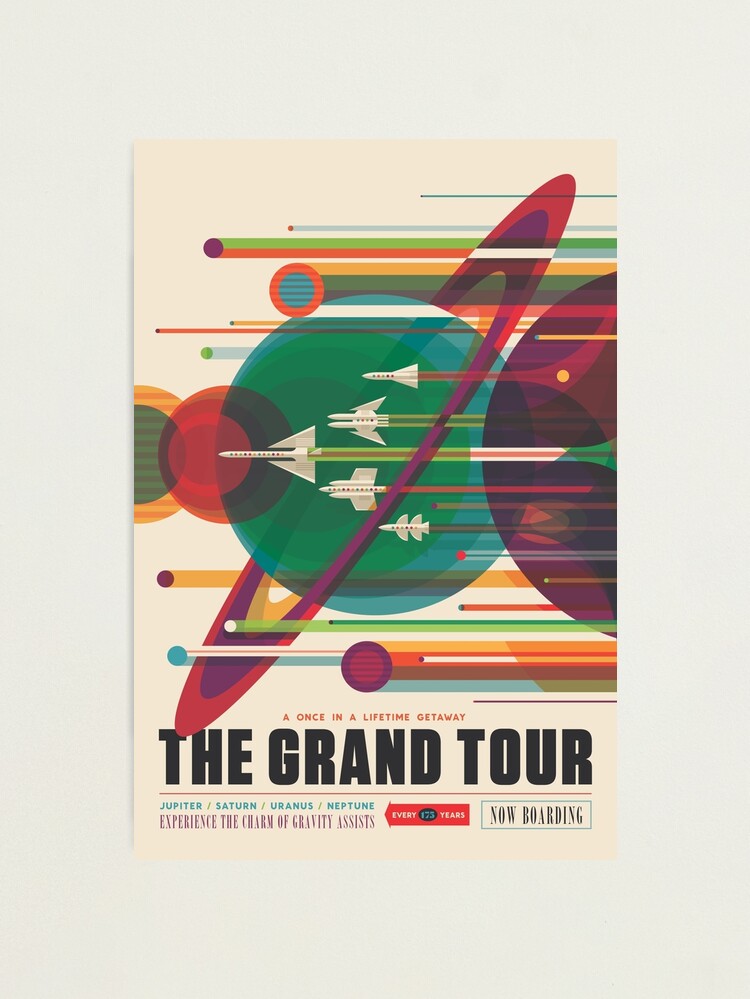Thumbnail 1 of 3, Photographic Print, Retro Space Poster - The Grand Tour designed and sold by whitneykayc.