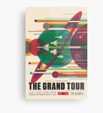 Retro Space Poster - Die große Tour Metalldruck