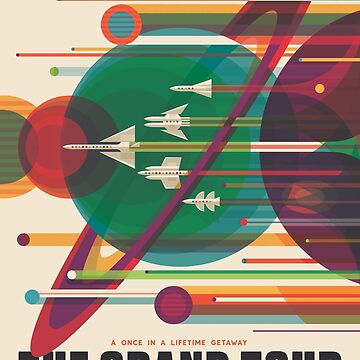 Artwork thumbnail, Retro Space Poster - The Grand Tour by whitneykayc