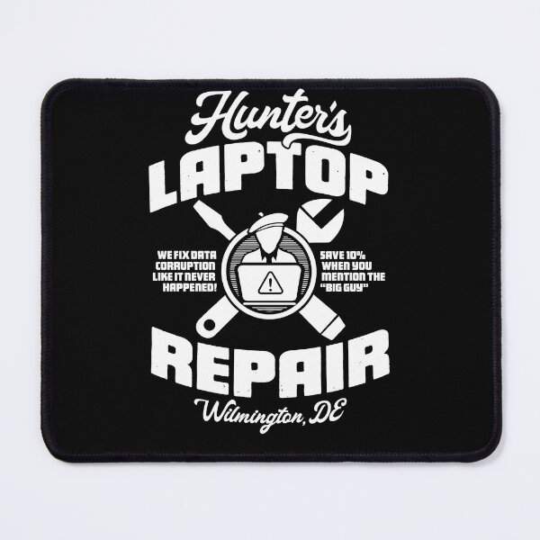 Item preview, HUNTER'S LAPTOP REPAIR - funny right wing fake news parody USA patriot conservative Republican designed and sold by Killer-Shirts.