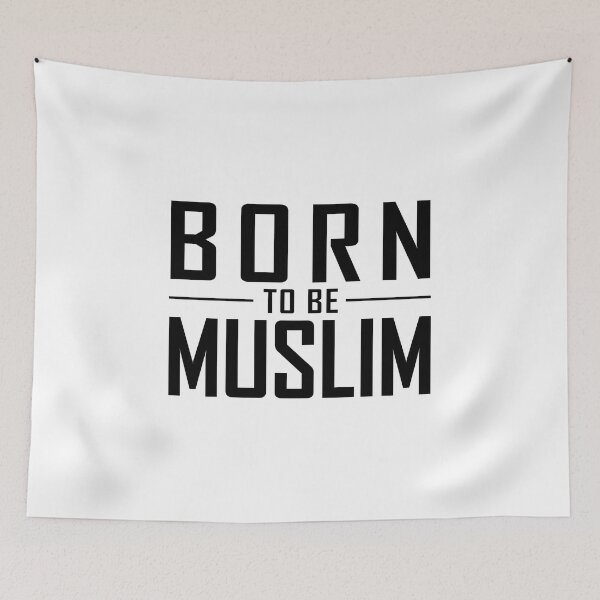 Item preview, born to be muslim islamic art quotes designed and sold by EfenDesign.