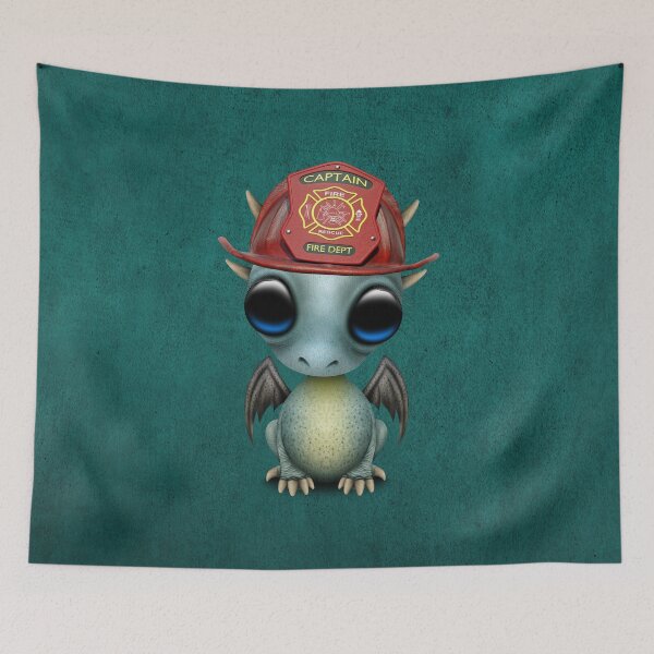 Item preview, Cute Baby Dragon Firefighter designed and sold by JeffBartels.