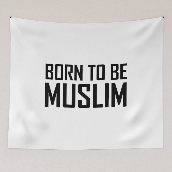 Item preview, born to be muslim islamic art quotes 3 designed and sold by EfenDesign.