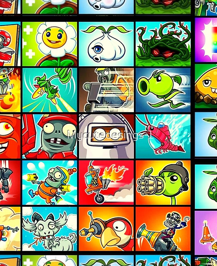 Characters plants vs zombies Heroes, zombie, battle for the neighborhood,  gifts, birthday,kids backpacks for school, Poster by Mycutedesings-1