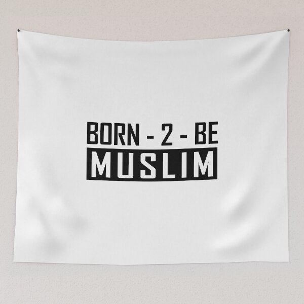 Item preview, born to be muslim islamic art quotes 4 designed and sold by EfenDesign.