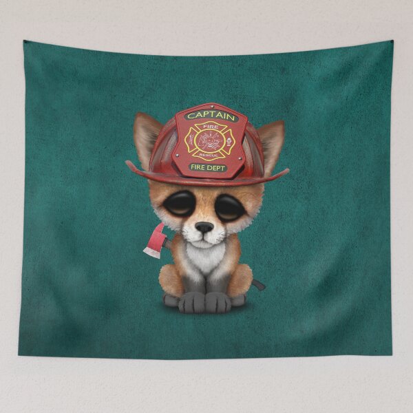 Item preview, Cute Baby Fox Firefighter designed and sold by JeffBartels.