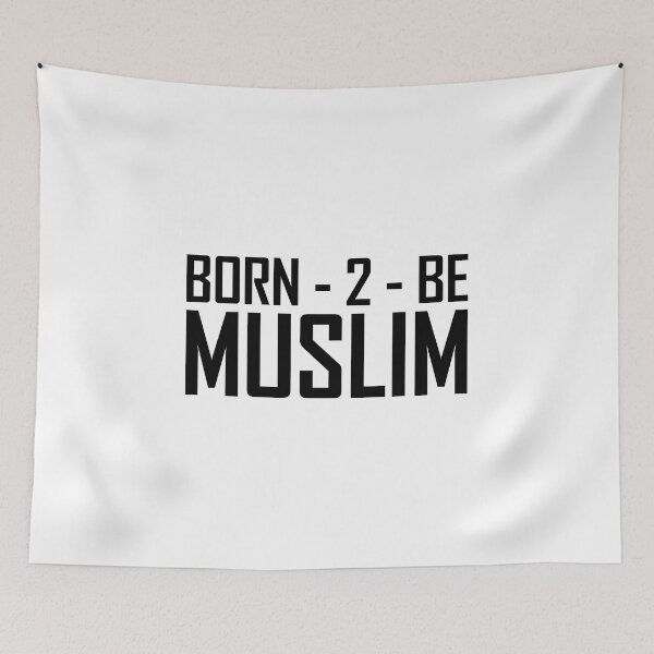 Item preview, born to be muslim islamic art quotes 5 designed and sold by EfenDesign.
