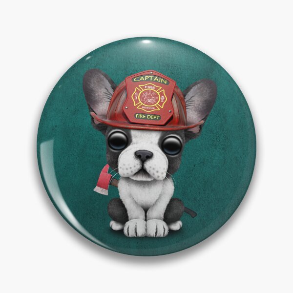 Item preview, Cute French Bulldog Puppy Firefighter designed and sold by JeffBartels.