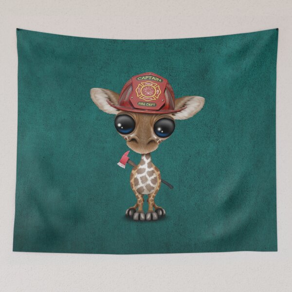 Item preview, Cute Baby Giraffe Firefighter designed and sold by JeffBartels.