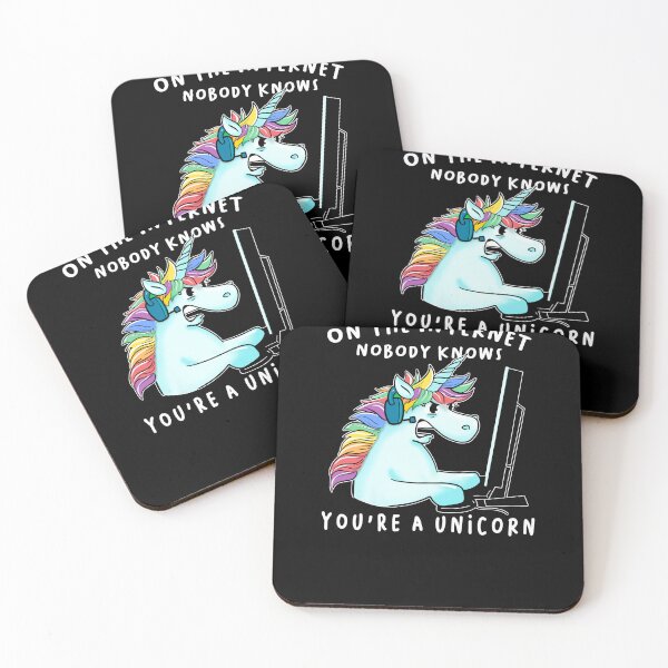 Item preview, On the internet nobody knows you are a unicorn Unicorn Gamer Funny gamming  designed and sold by SusanaDesigns.