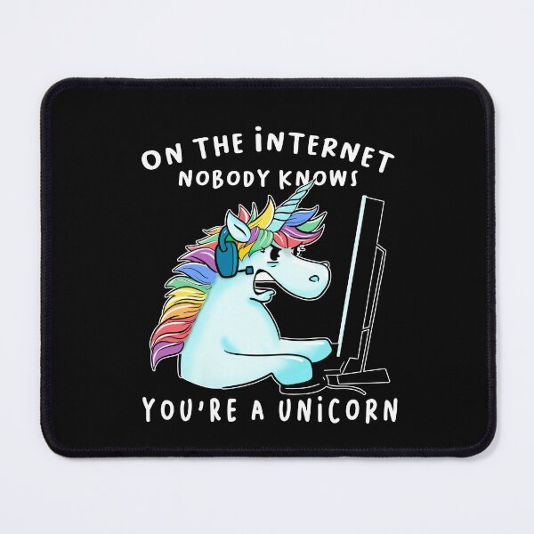 Item preview, On the internet nobody knows you are a unicorn Unicorn Gamer Funny gamming  designed and sold by SusanaDesigns.