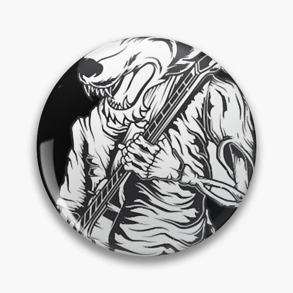 Item preview, Wolf Skeleton Guitarist Guitar e-guitar rock  designed and sold by EricaPerez2306.