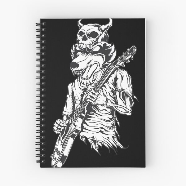 Item preview, Wolf Skeleton Guitarist Guitar e-guitar rock  designed and sold by EricaPerez2306.