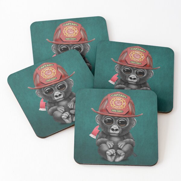 Item preview, Cute Baby Gorilla Firefighter designed and sold by JeffBartels.