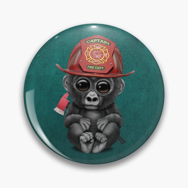 Item preview, Cute Baby Gorilla Firefighter designed and sold by JeffBartels.
