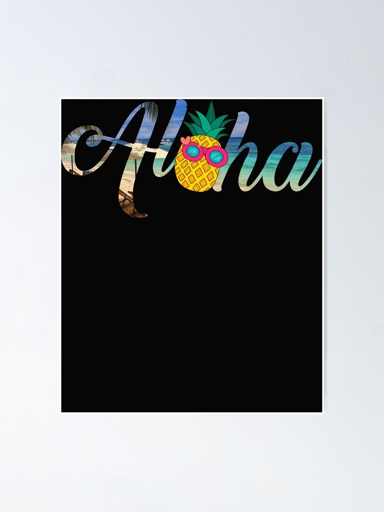 Cute Aloha Hawaii Pineapple Mermaid Coral Poster For Sale By Makebashington Redbubble 5475