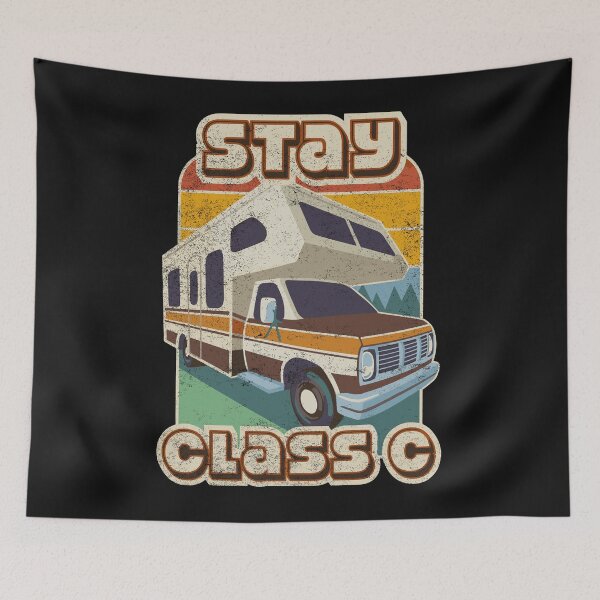 Item preview, Retro Sunset RV Stay Class C Camping Camper designed and sold by Makebashington.