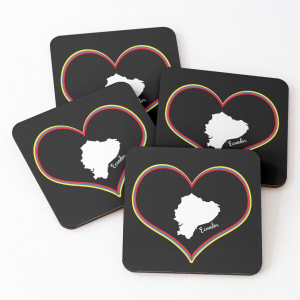Item preview, Black heart map Ecuador designed and sold by Astralia.
