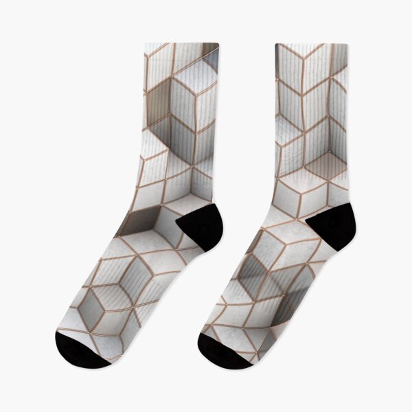 Item preview, Geometric concept abstract cubes wall  designed and sold by Photorebelle.