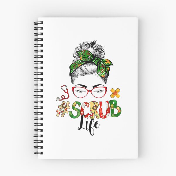 Item preview, Messy Hair Woman Bun Stethoscope Scrub Life Leopard Nurse designed and sold by Makebashington.