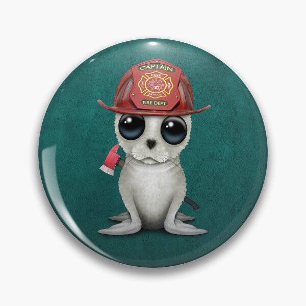 Item preview, Cute Baby Harp Seal Firefighter designed and sold by JeffBartels.