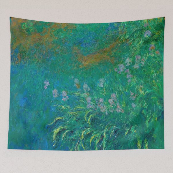 Item preview, Irises Claude Monet French Impressionist Emerald Greens Blues designed and sold by Jaydee001.