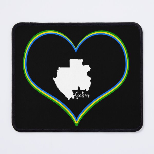 Item preview, Black heart map Gabon designed and sold by Astralia.